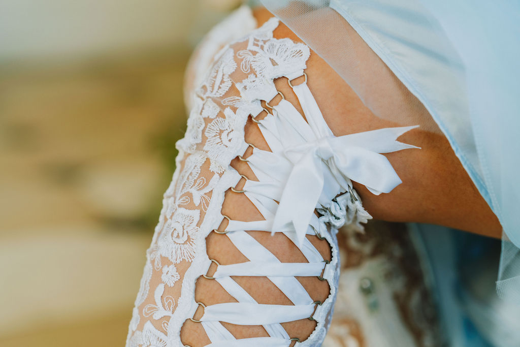 white knee length lace up boots by house of elliot