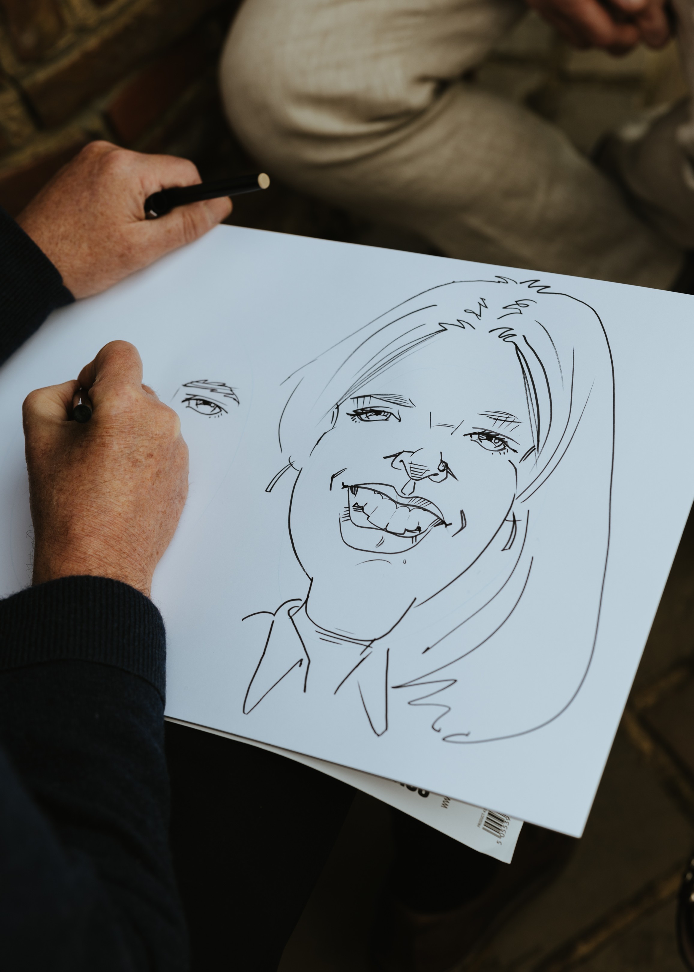 wedding caricature artist