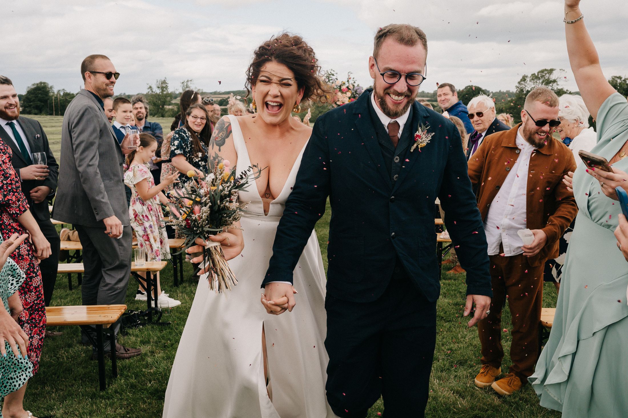 rustic wedding at The Tractor Barn at Stone Sidings wedding venue in Northamptonshire