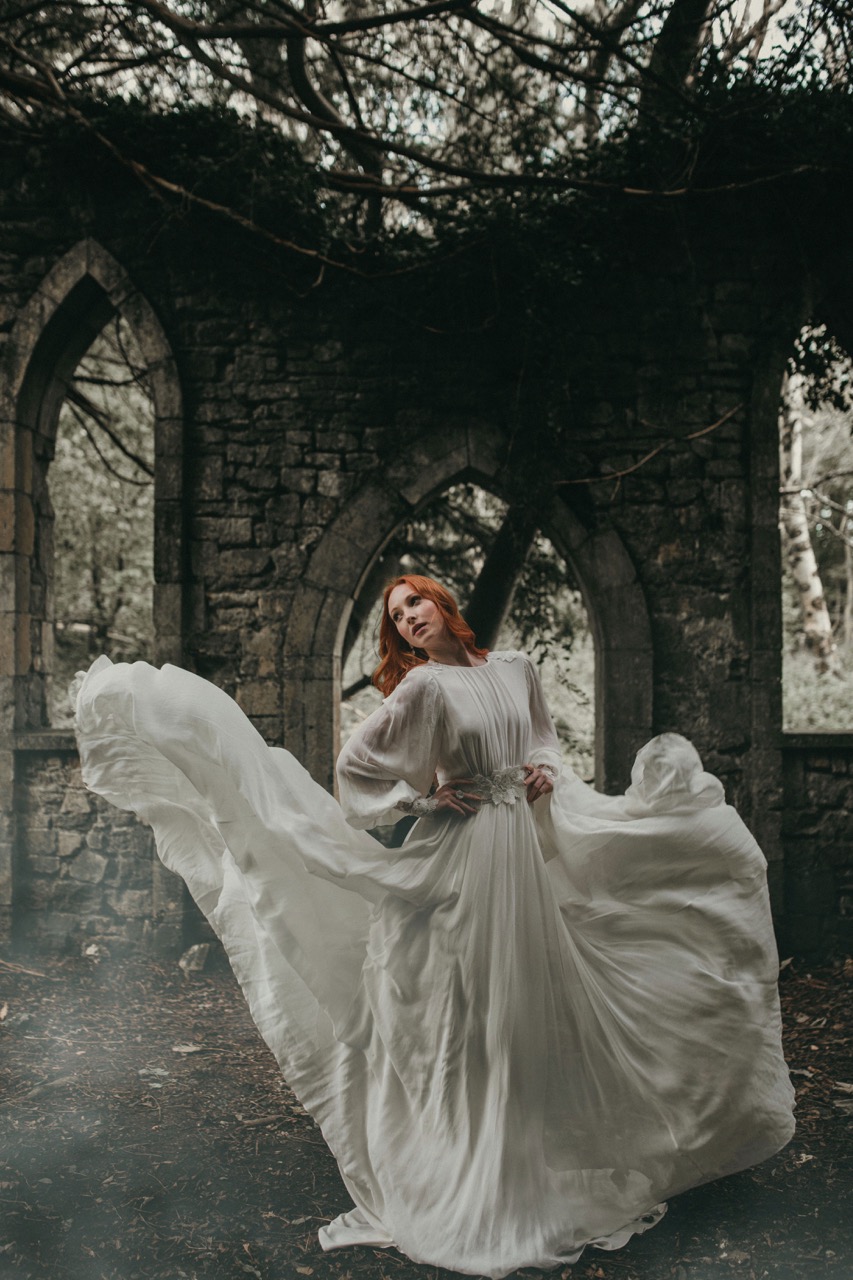 floaty wedding dress for ethereal wedding - ethereal wedding dress ideas