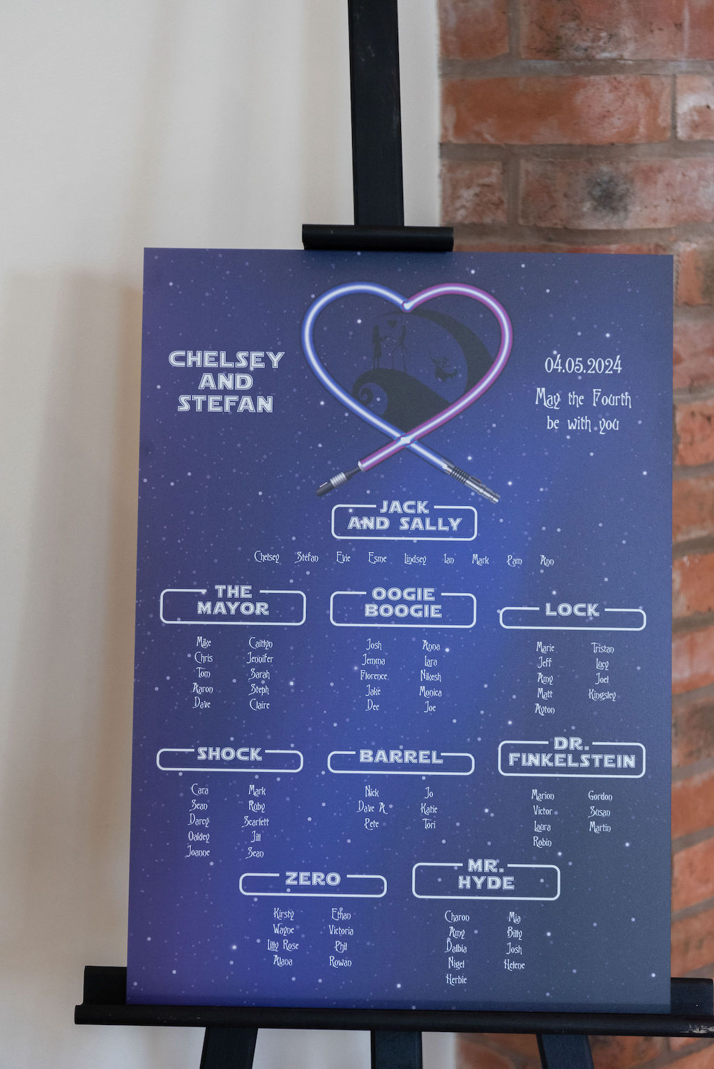 A nightmare before Christmas themed table planner