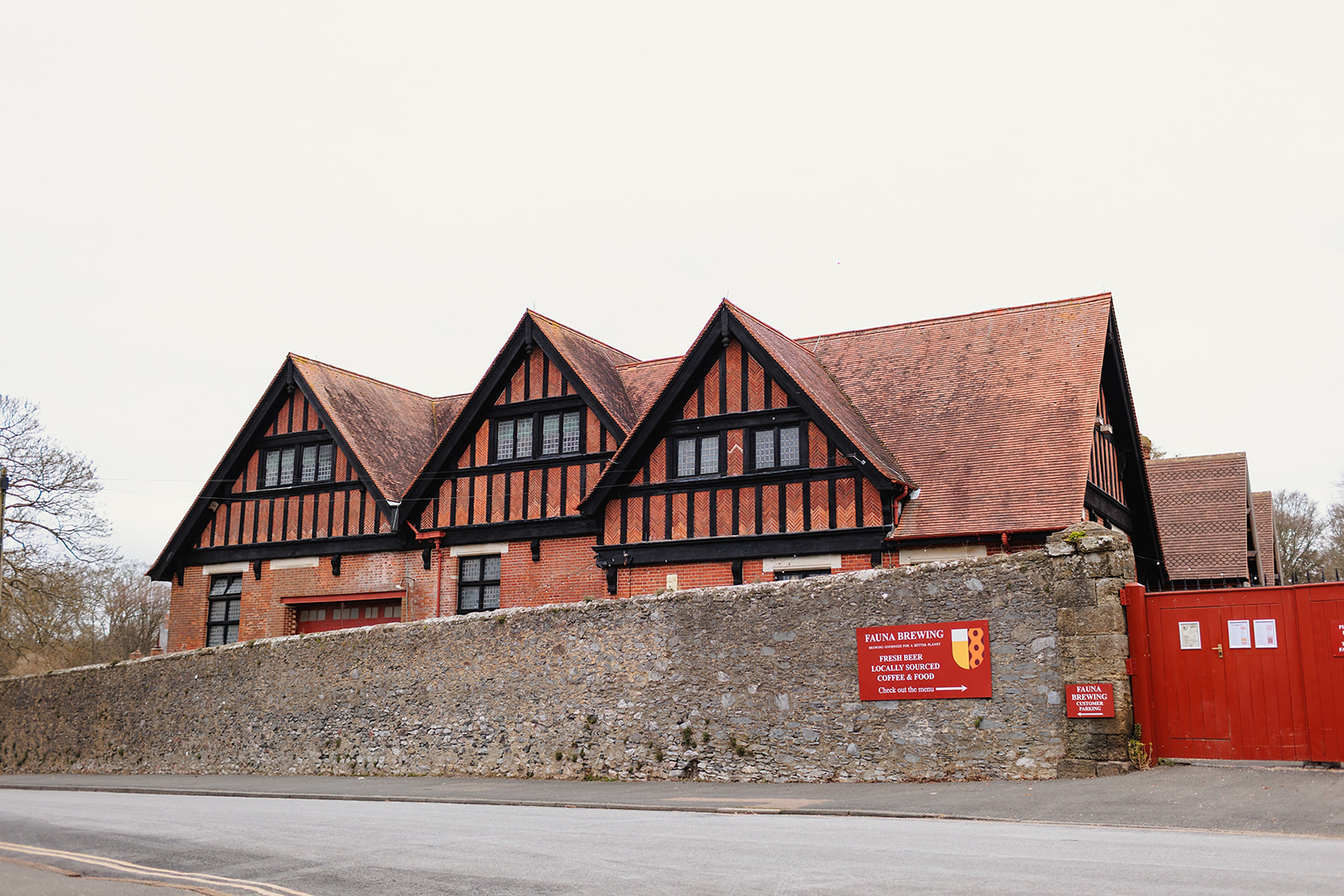 Outside shot of Fauna Brewing in Arundel - alternative relaxed wedding venue