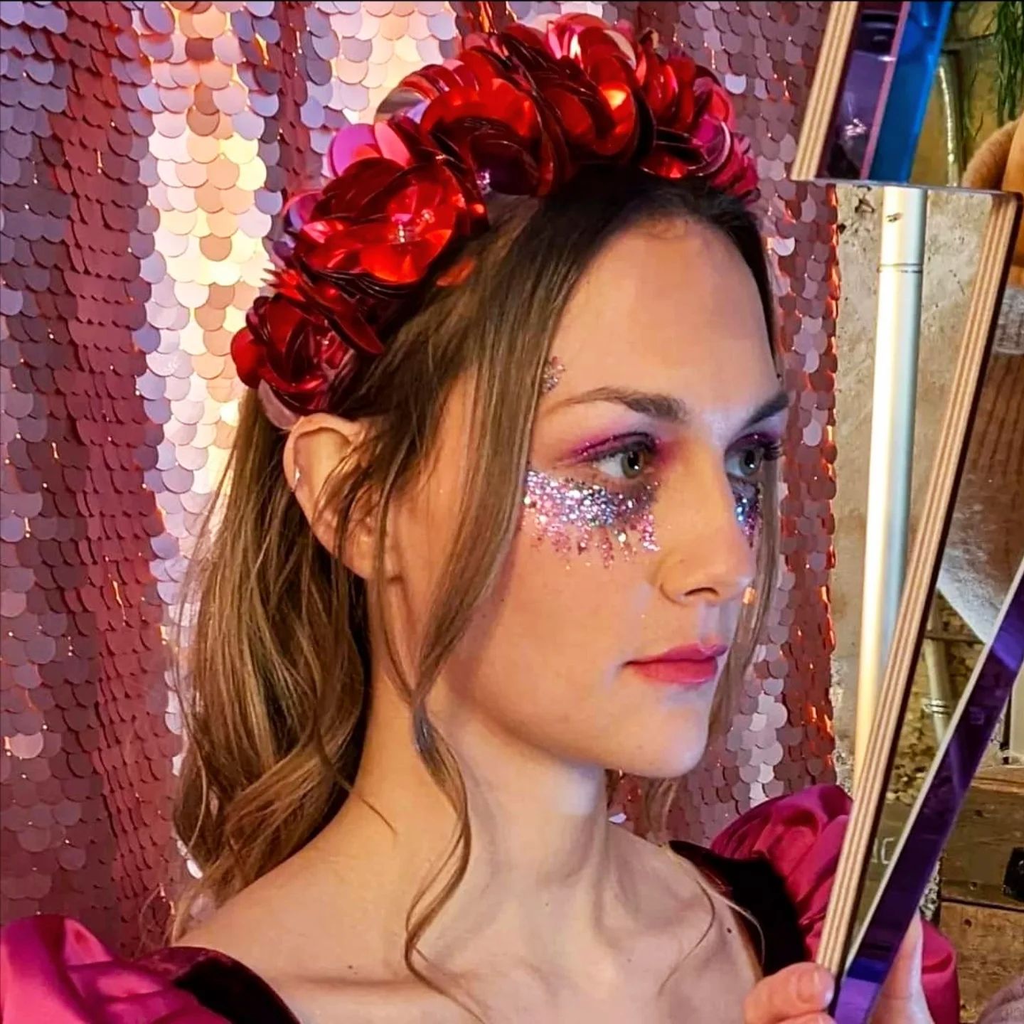 festival wedding face glitter