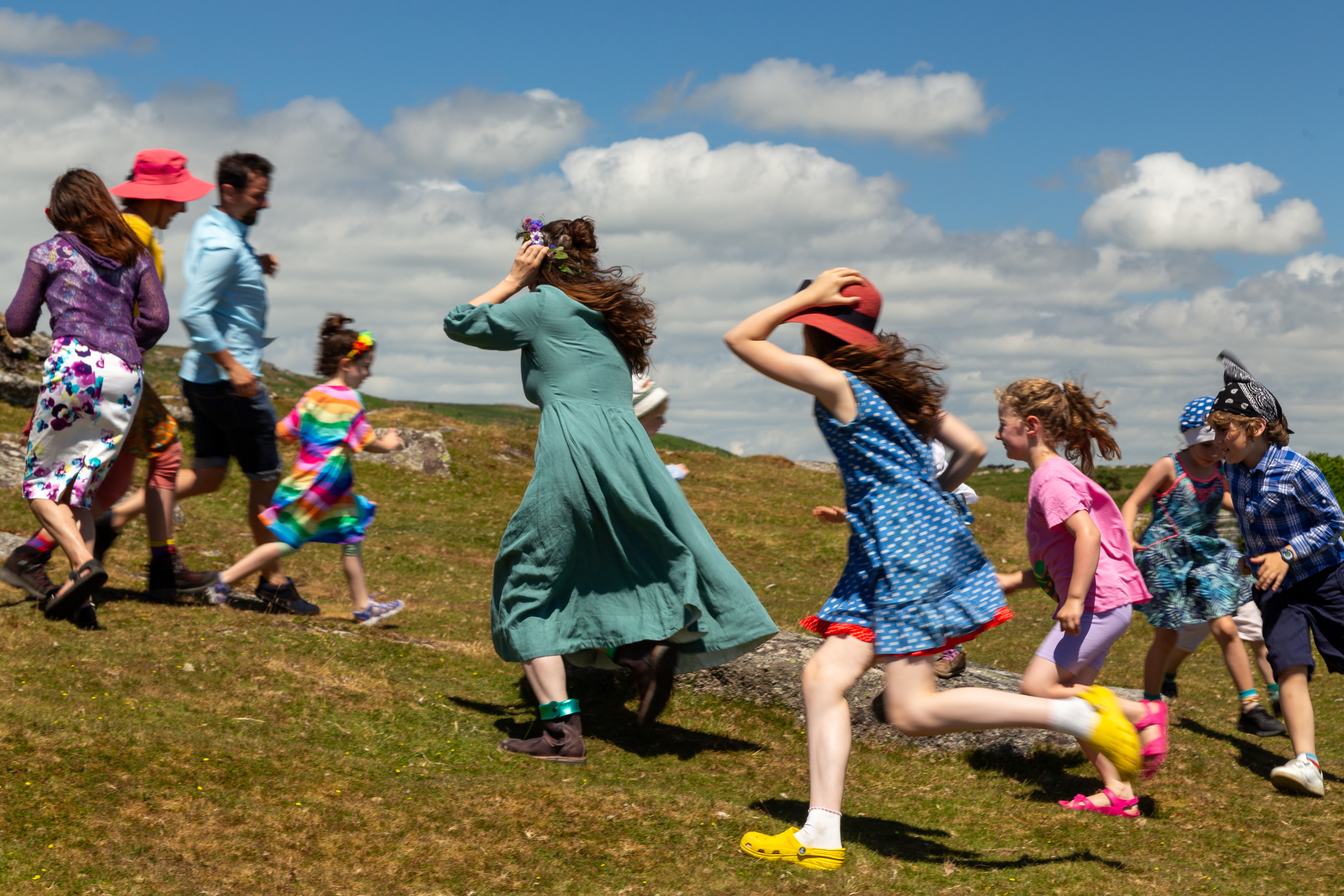 Children running