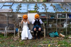 Morris Jones photography photographs an alternative halloween pumpkin scottish wedding