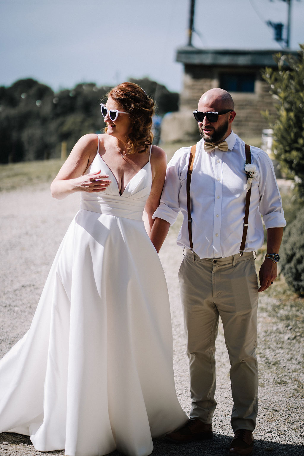 full length candid couple portrait