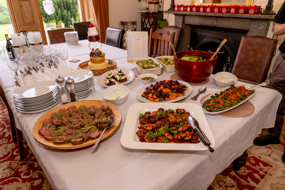 buffet style wedding breakfast for intimate wedding day